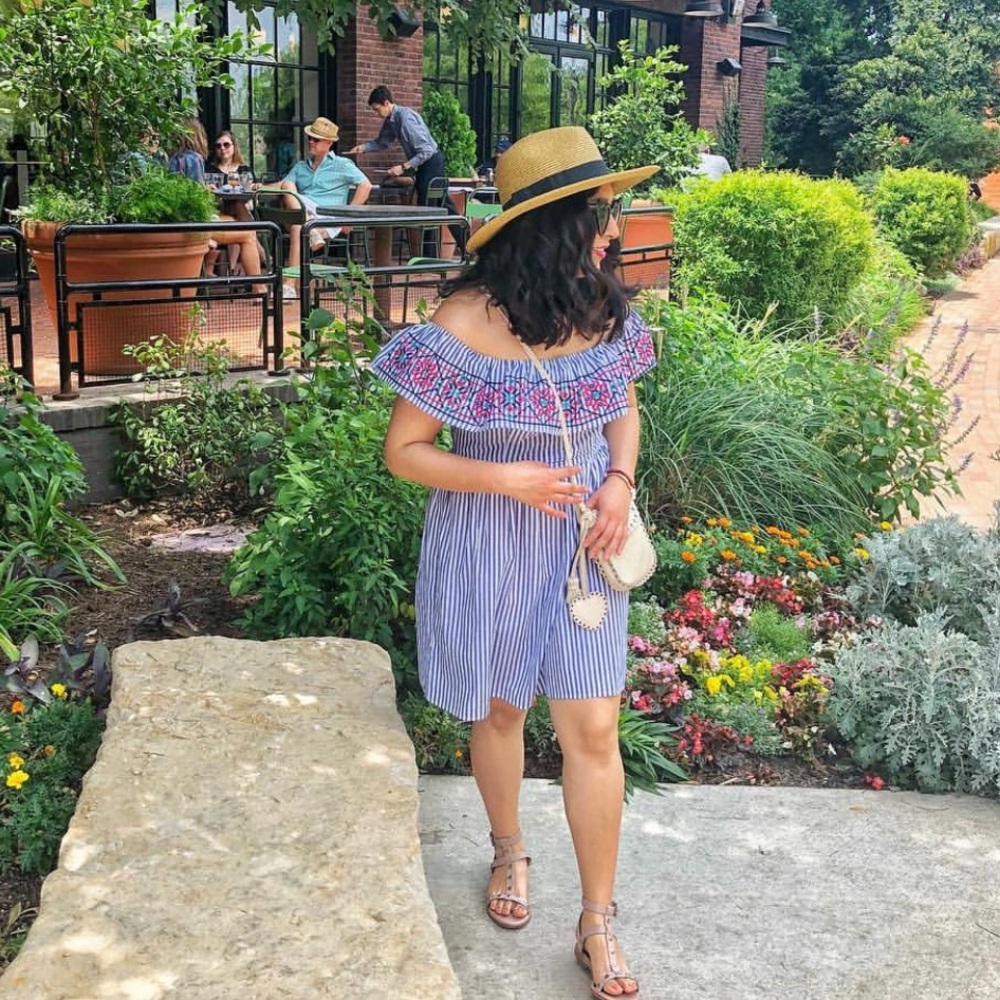 Flying Tomato off shoulder embroidered dress